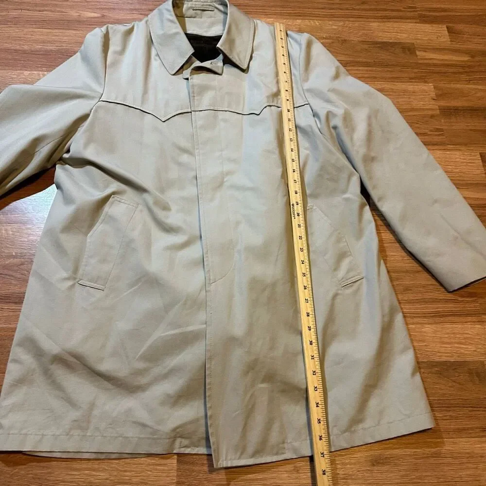 London Towne Mens Trench Coat Beige | Men Size 46 Long